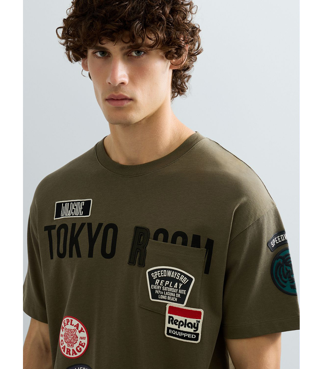TOKYOパッチ リラックスTシャツ 詳細画像 モスグリーン 5